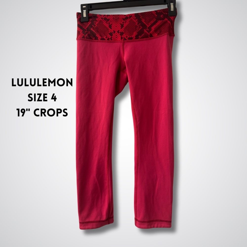 LULULEMON Crop Leggings Size 4 - 19" Inseam 🔥
